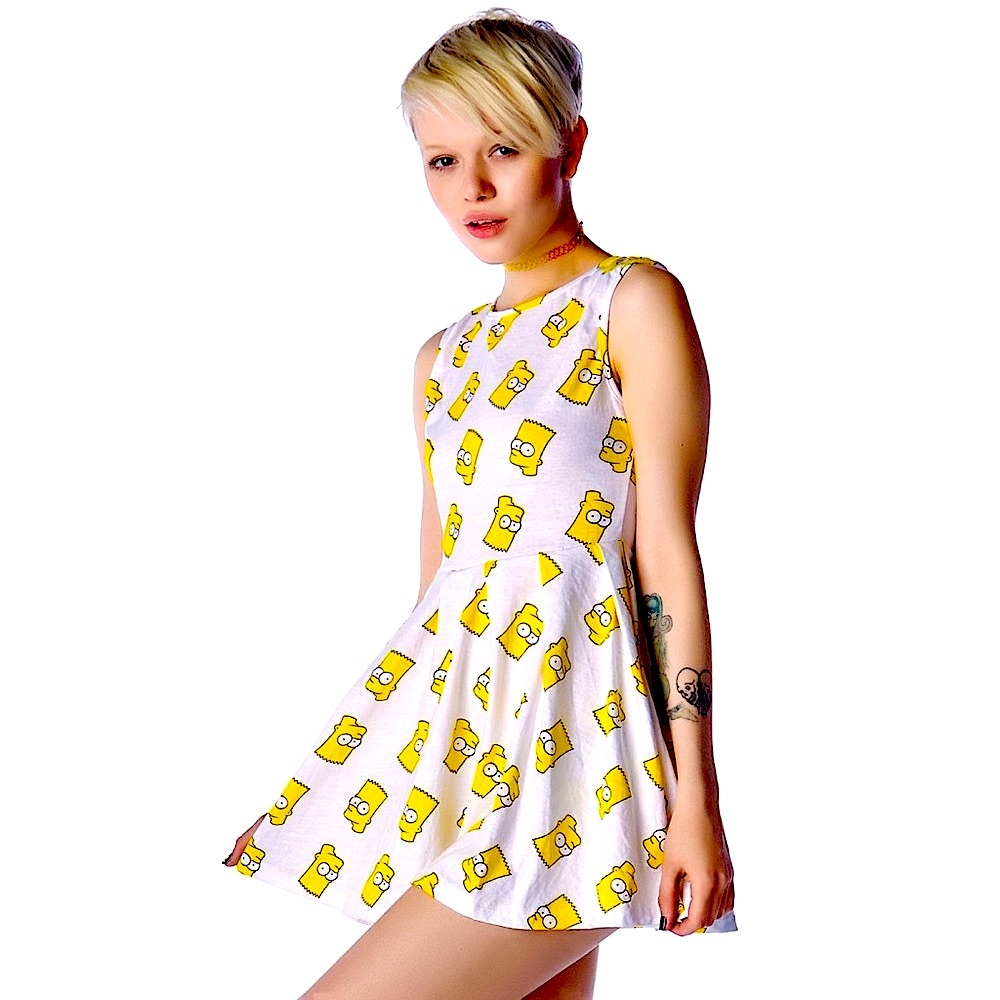 Omighty Bart Simpson Skater Dress